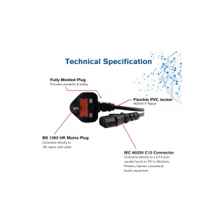Kabel Zasilający UK 20 AWG...
