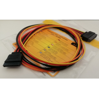 Przedłużacz kabla zasilającego SATA 15 Pin męski/ żeński  1m Delock